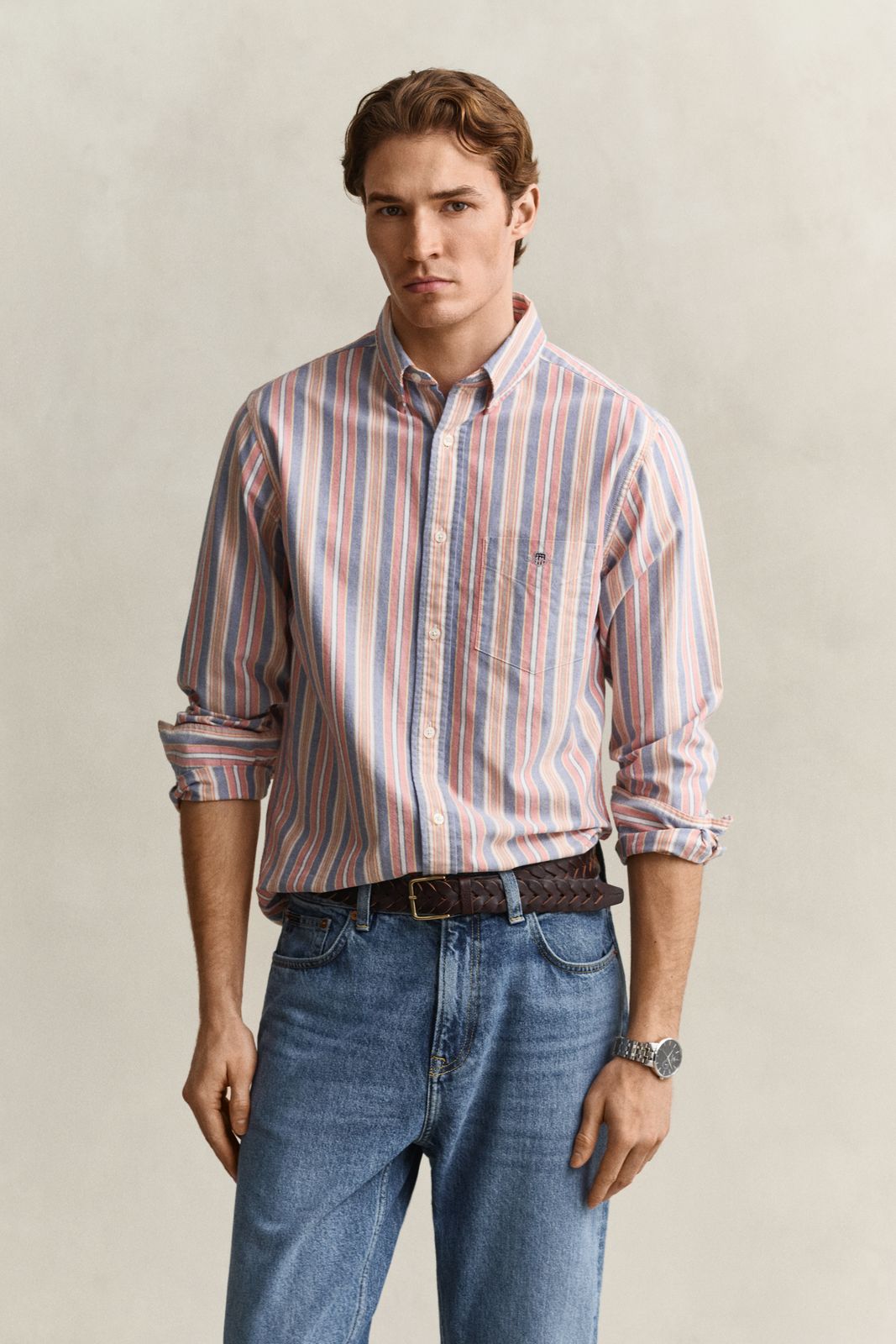 Multistriped Classic Oxford Shirt - MULTICOLOR