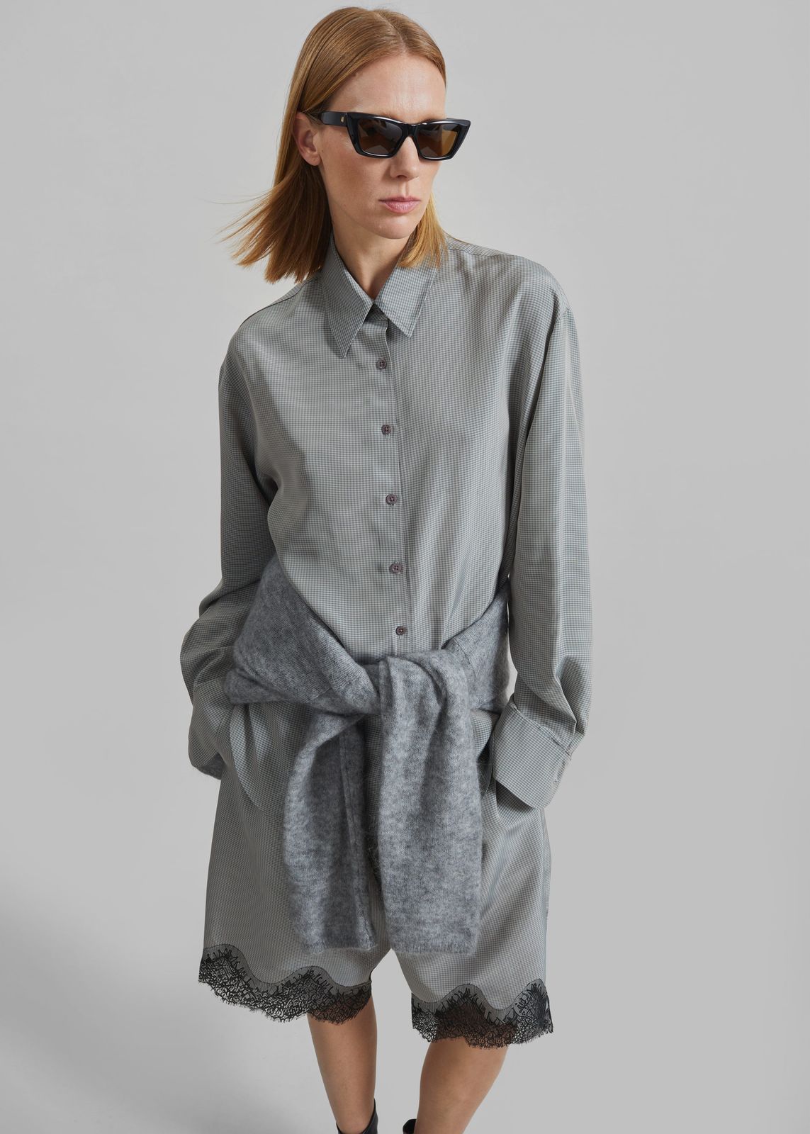 Peri Shirt - Checked Grey