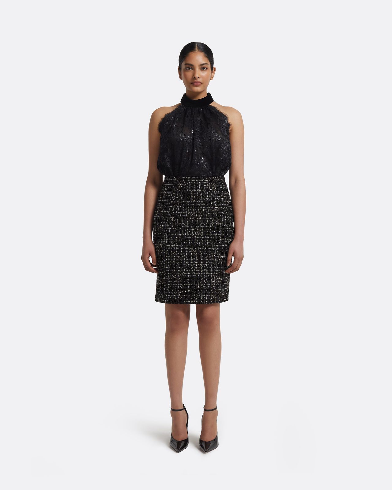 Ayaka Skirt in Black & Gold
