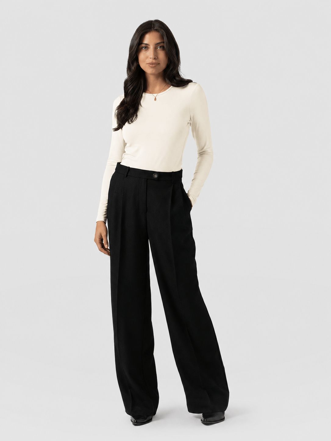 Argent Wide Leg Pant - Black