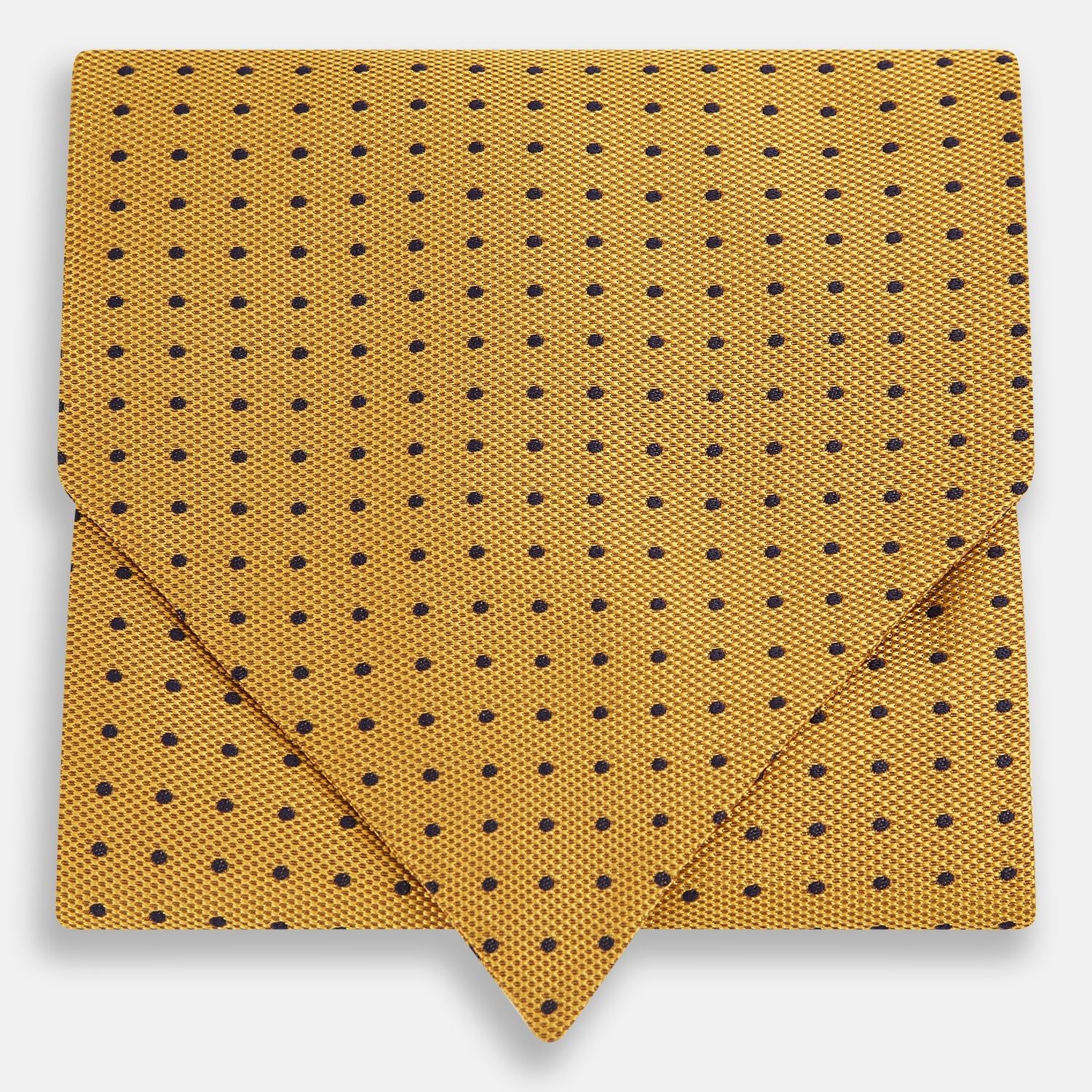 Navy And Yellow Micro Dot Silk Cravat