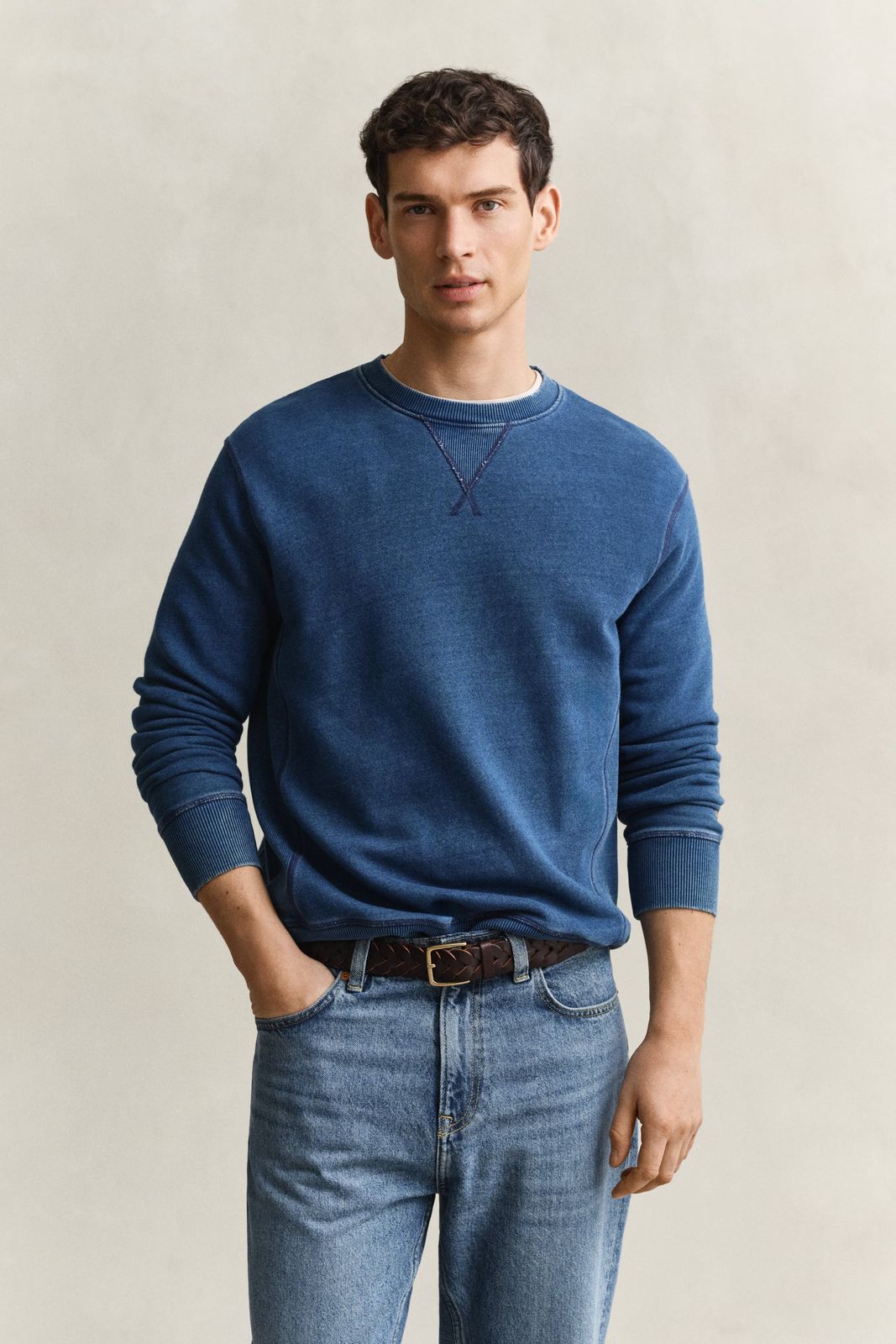 Indigo Crew Neck Sweatshirt - Indigo