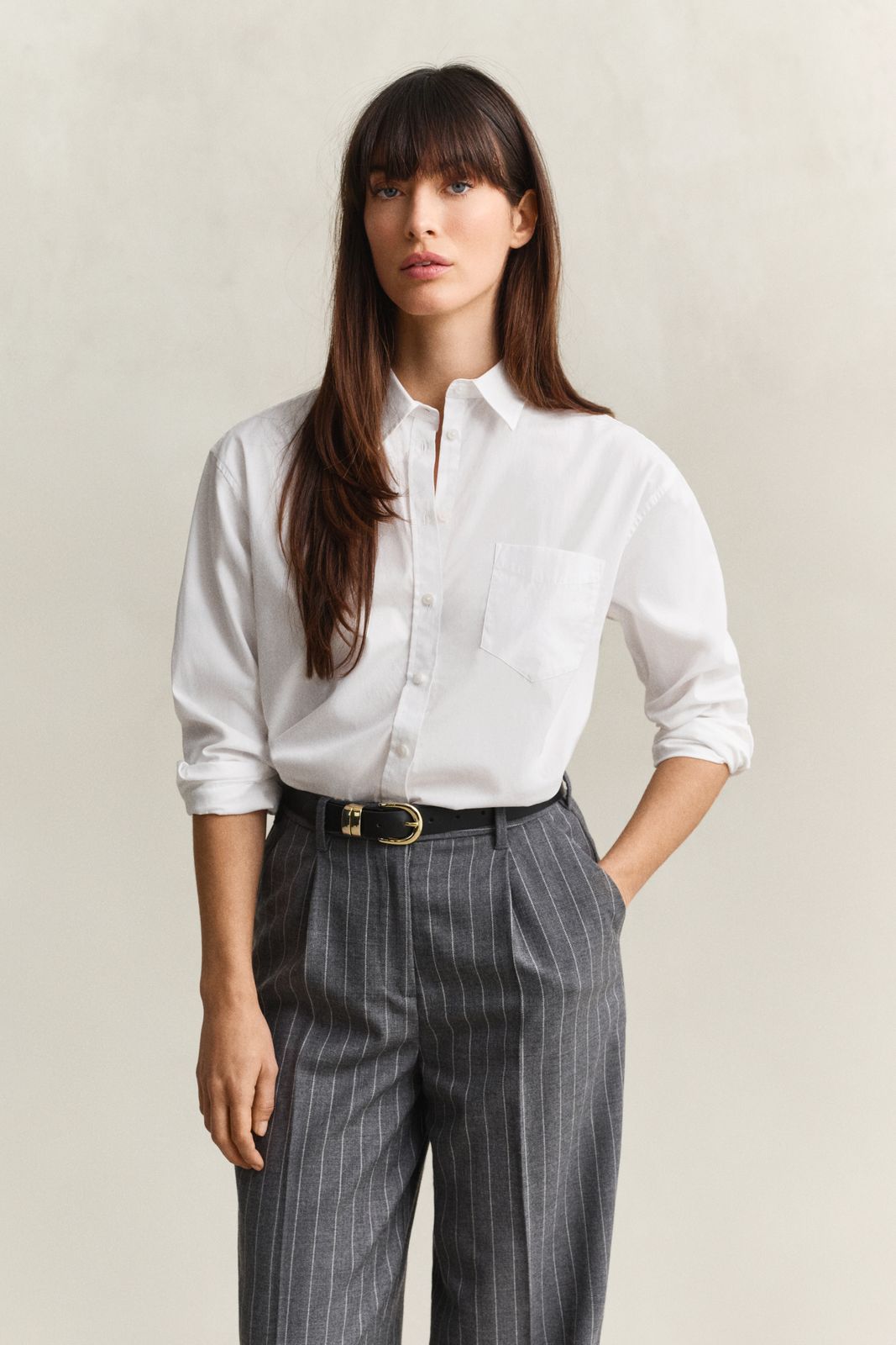 Relaxed Fit Classic Poplin Shirt - LIGHT BLUE
