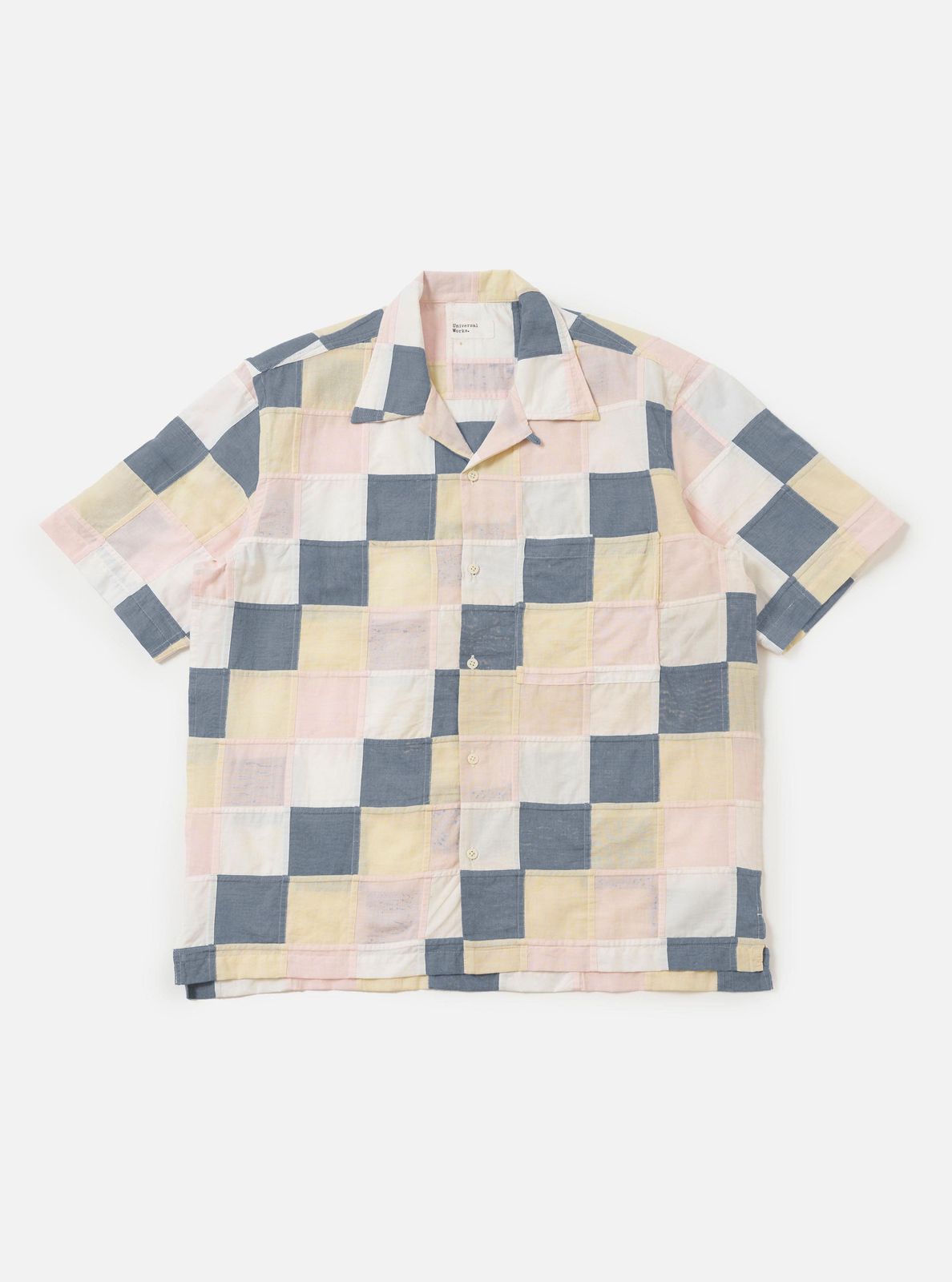 Pastel Check Patchwork Camp Shirt