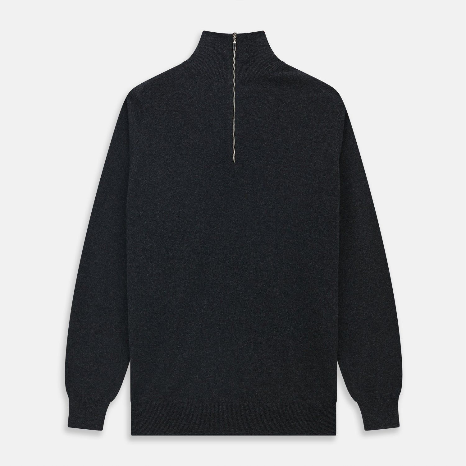 Charcoal Half-zip Cashmere Jumper