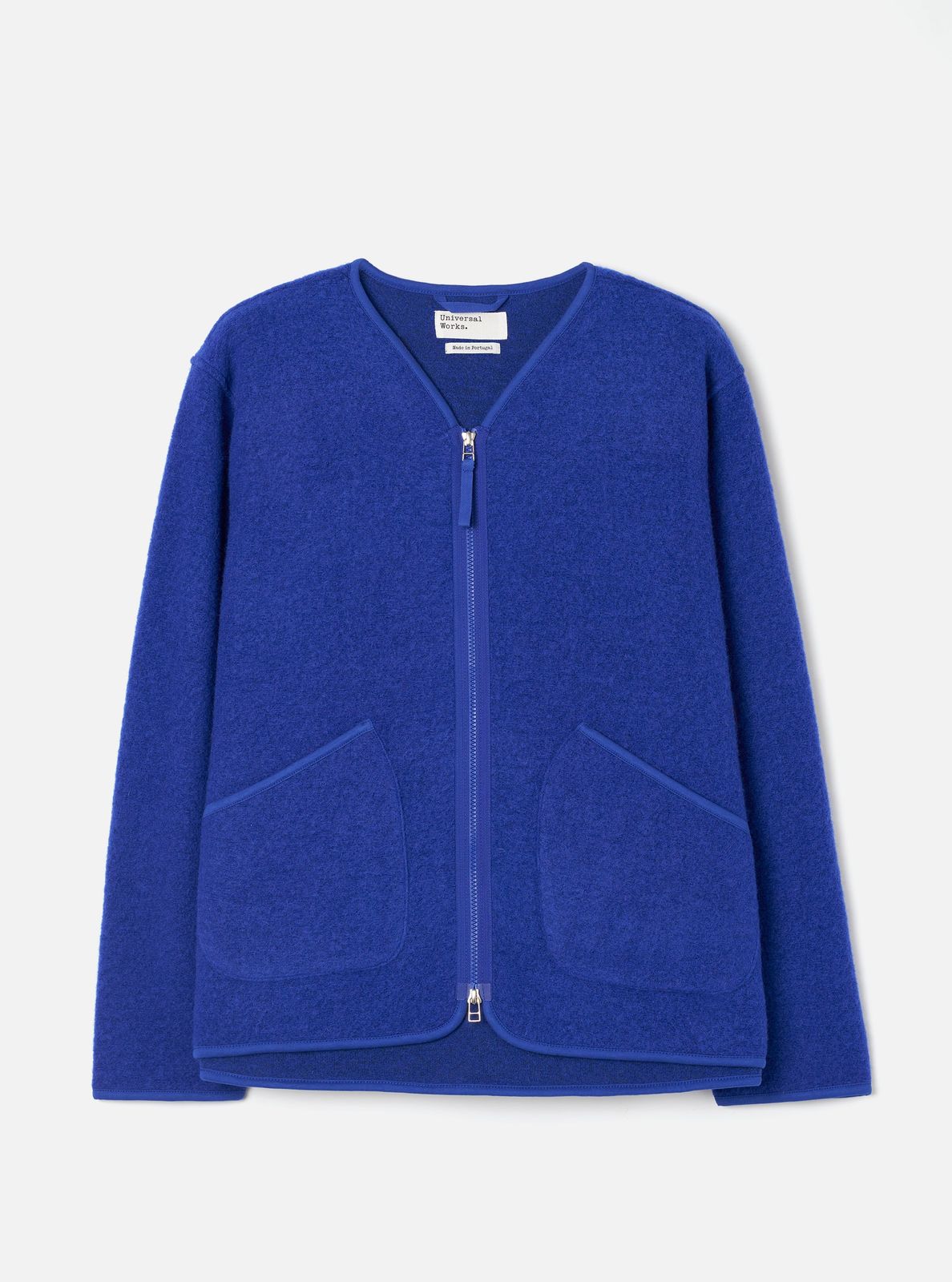 Blue Wool Fleece Zip Liner Jacket
