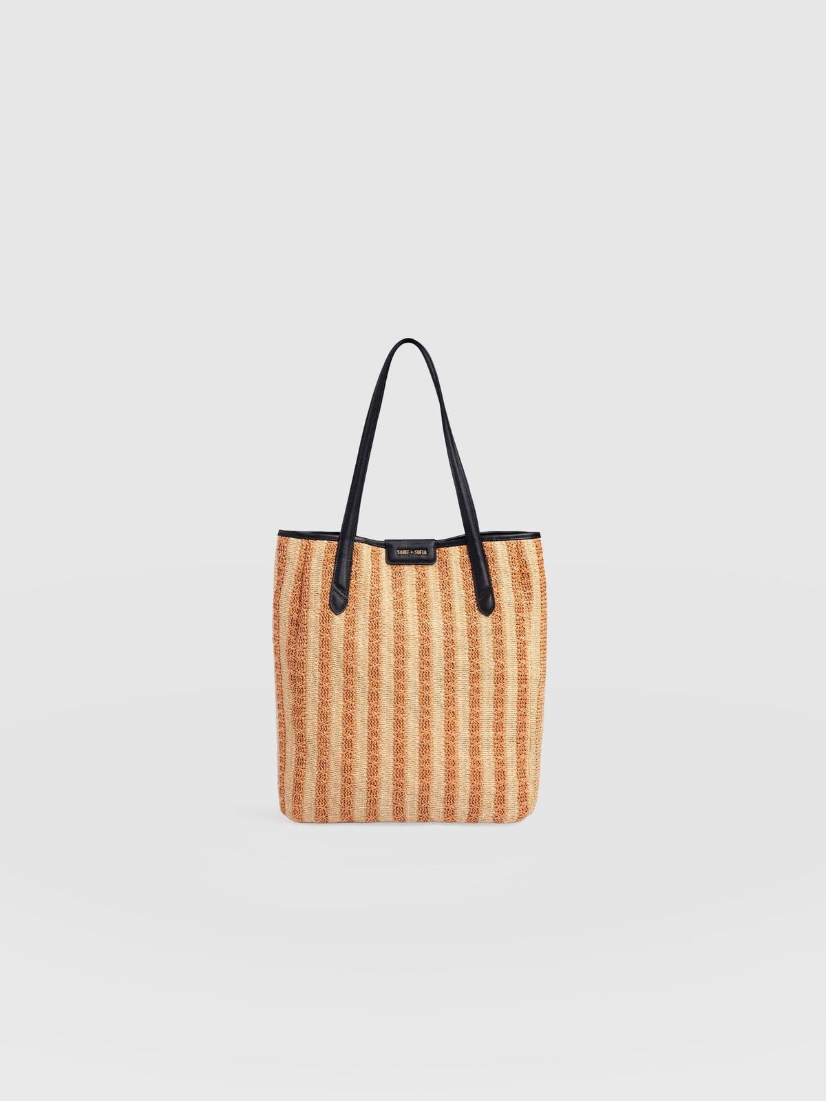 Stella Shopper Bag - Orange Raffia
