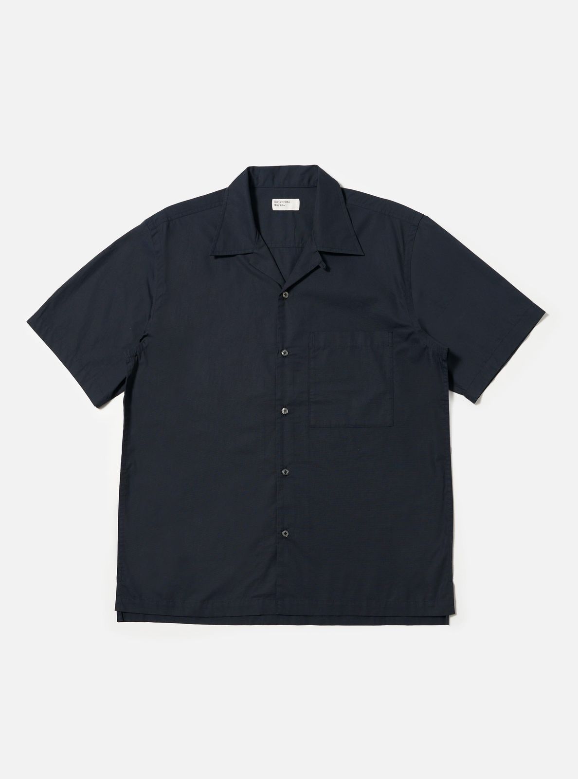 Navy Broadcloth Camp Shirt