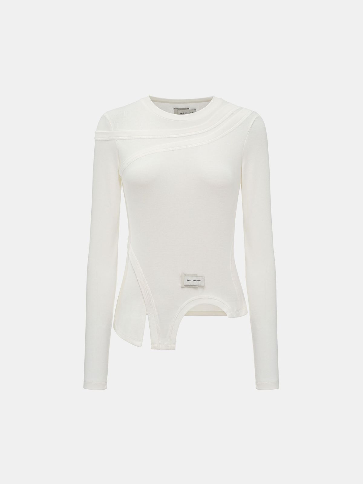WHITE 2-IN-1 DECONSTRUCTED BASE LAYER TOP