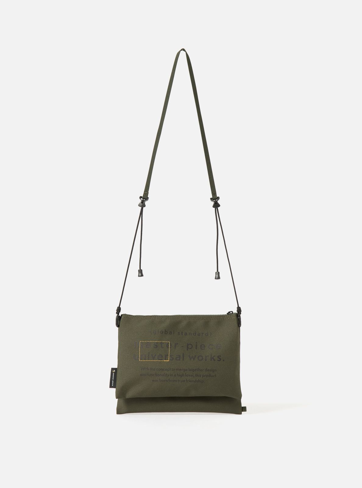 Master-piece X Universal Works Olive Recycled Tech Canvas Sacoche
