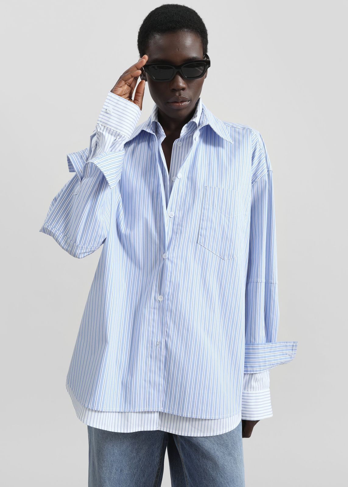 Lienz Double Shirt - Blue/White Stripe