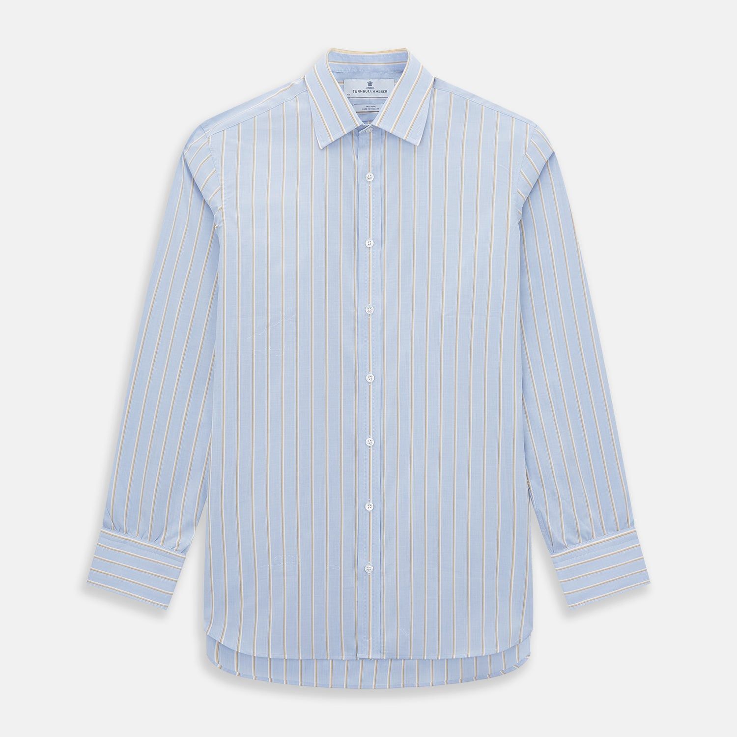 Blue And Yellow Multi-stripe Mayfair Shirt