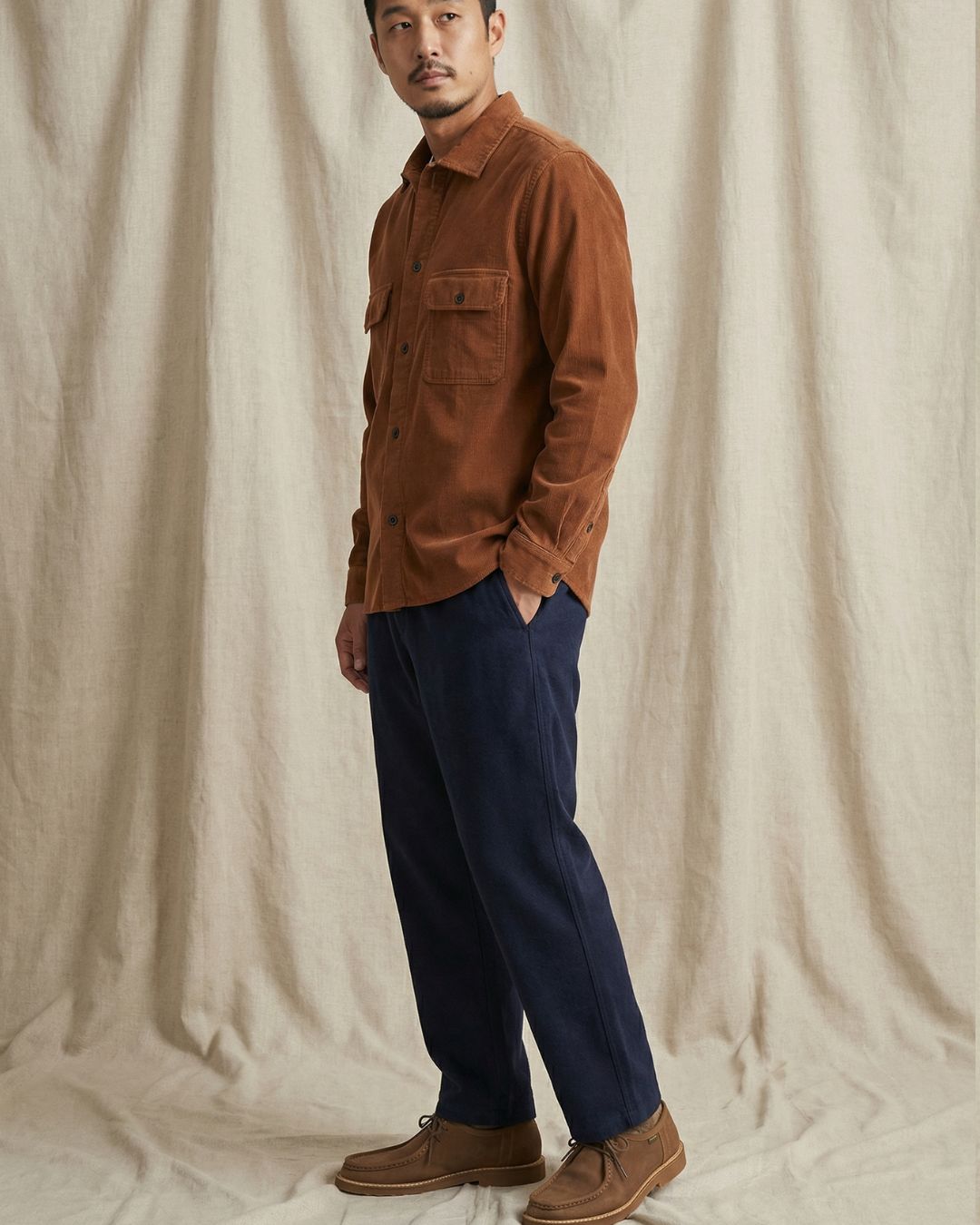 Recycled Cord Utility Overshirt