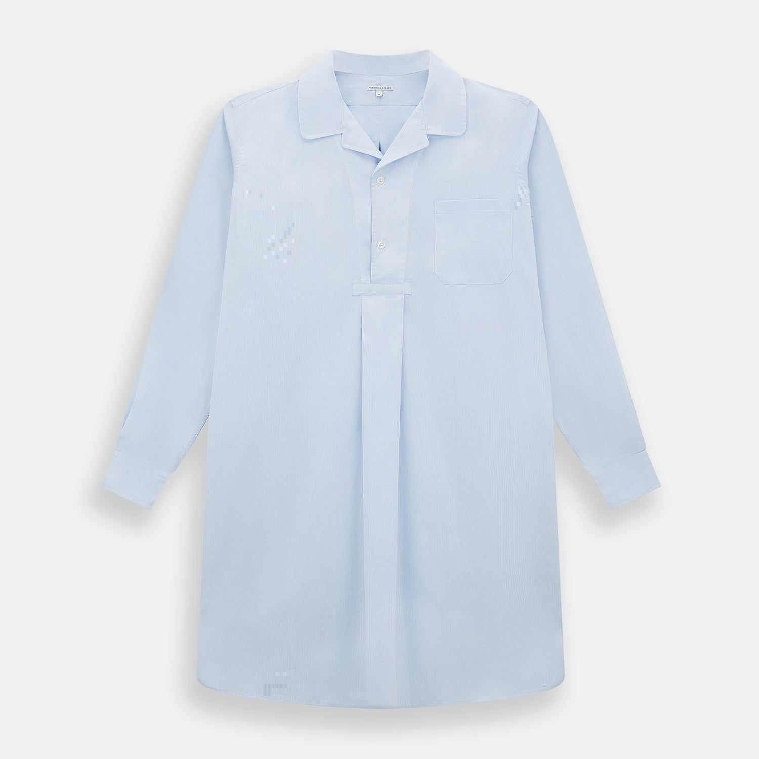 Pale Blue Fine Micro Check Nightshirt