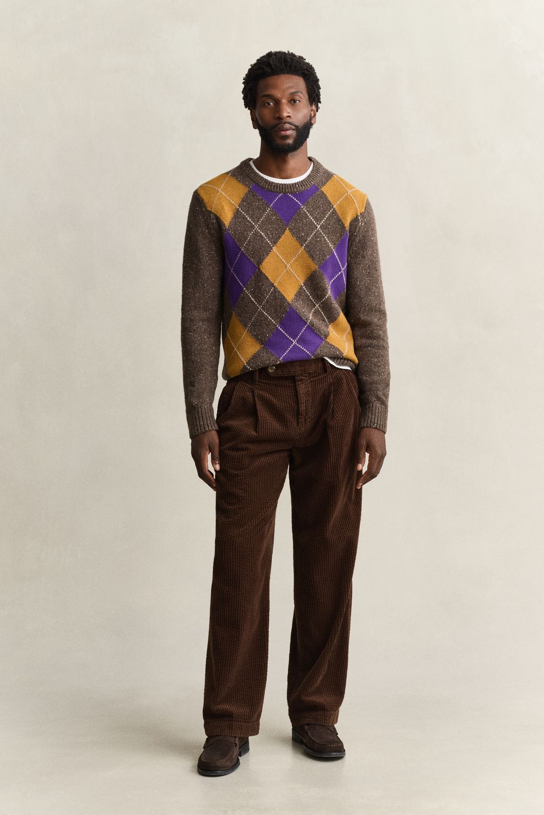 Corduroy Chinos - CARAMEL BROWN