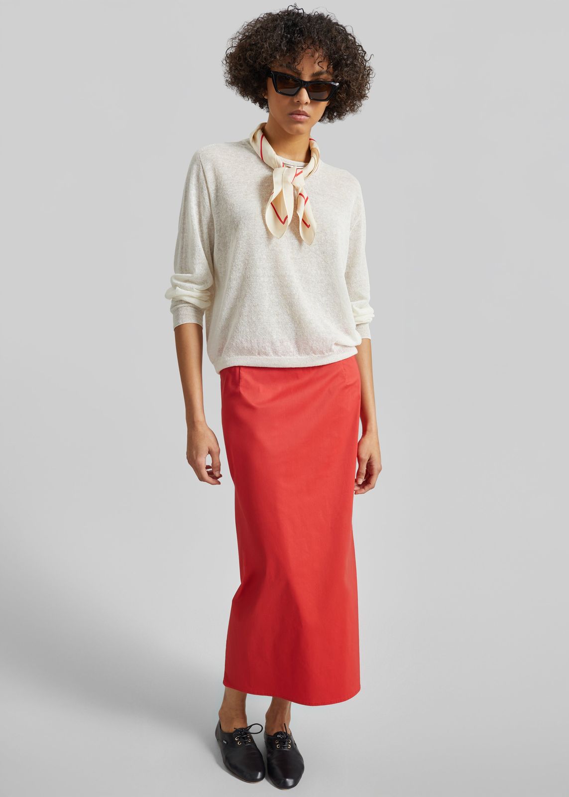 Nisa Midi Skirt - Red
