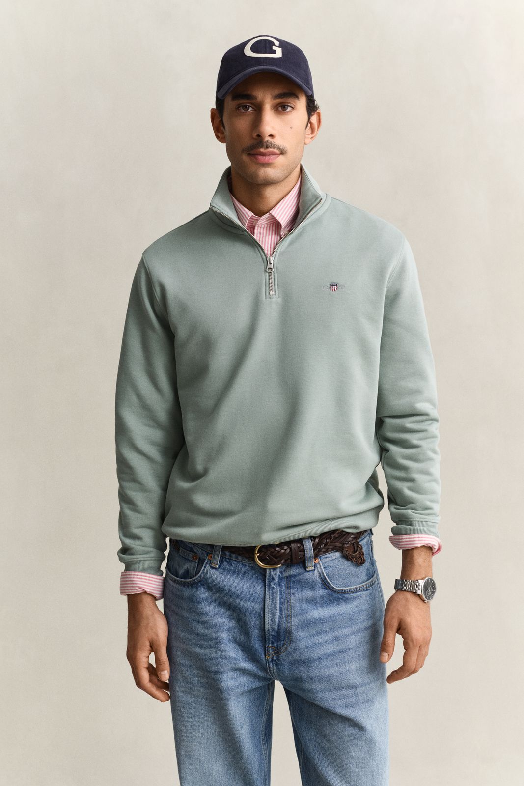 Shield Half-Zip Sweatshirt - TARTAN GREEN