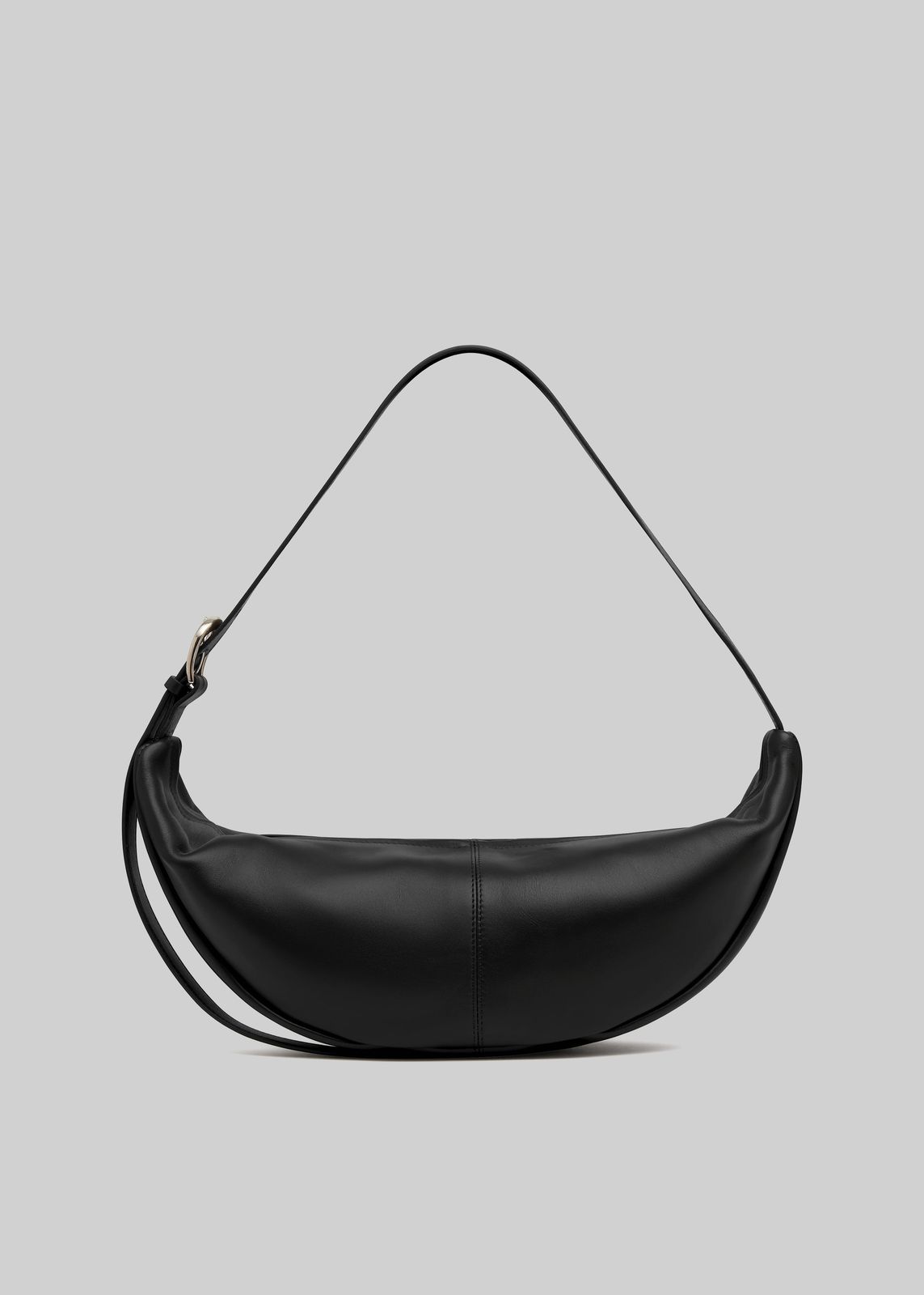 St. Agni Adjustable Slim Crescent Bag - Black