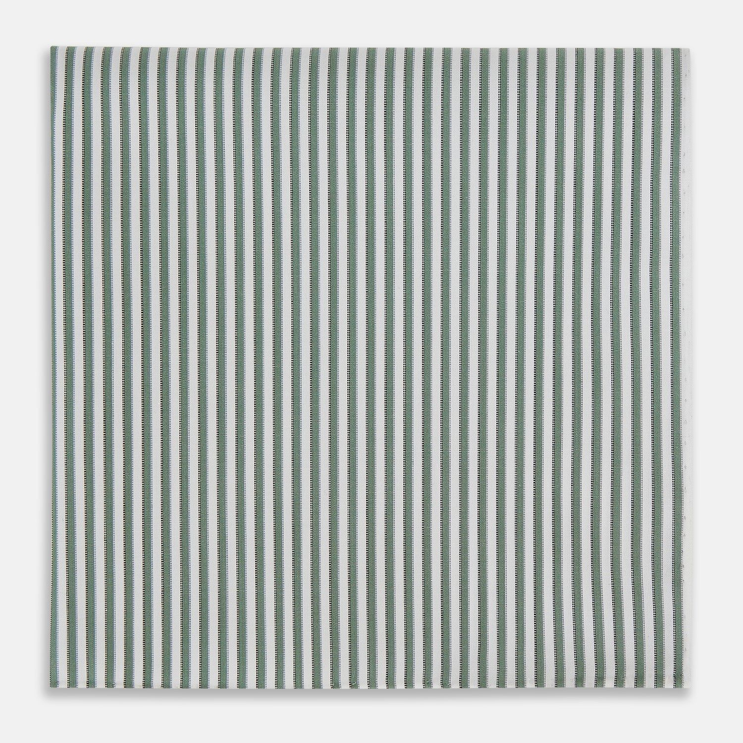 Melon Green Halo Stripe Hand-rolled Handkerchief