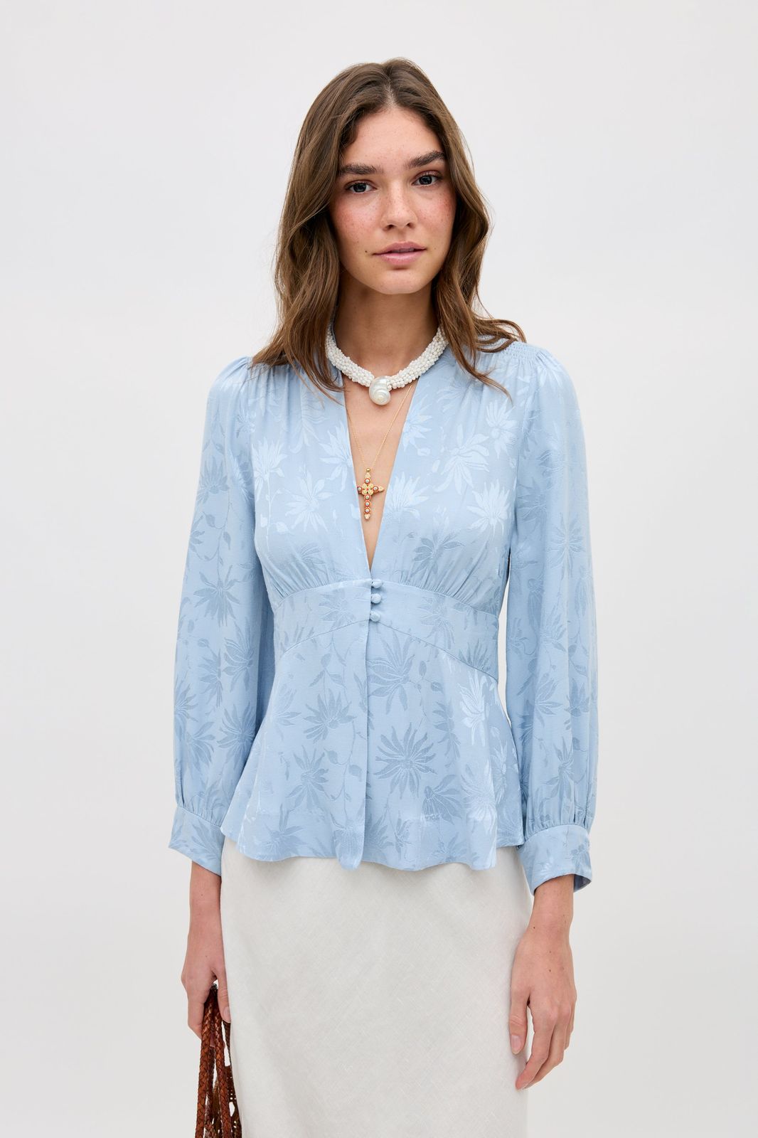 Lea - Daisy Jacquard Bluebell