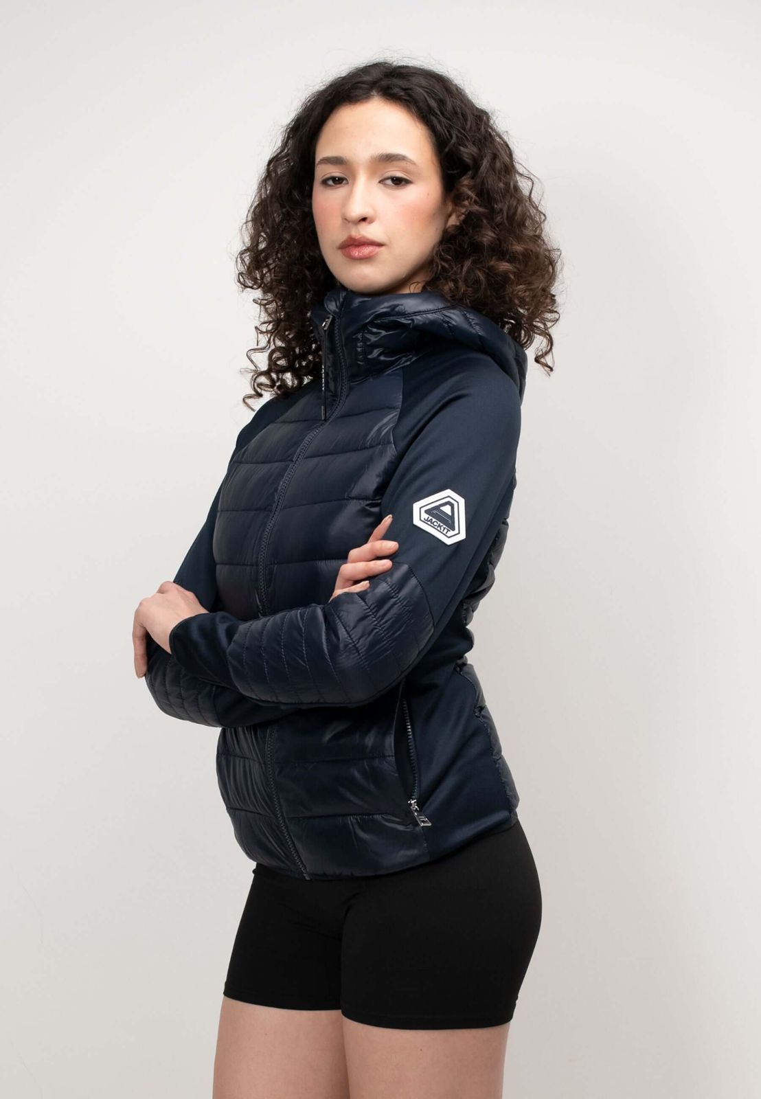 Calypso Hybrid Hooded Jacket Navy