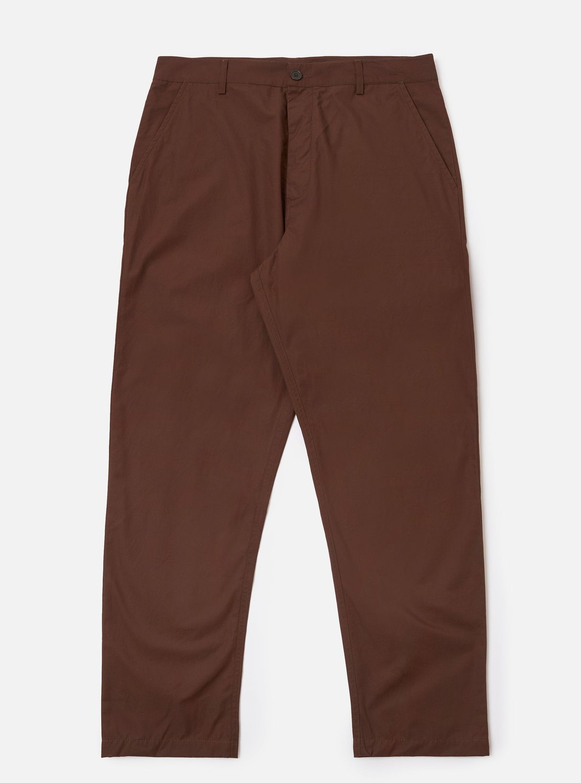 Brown Peached Poplin Military Chino