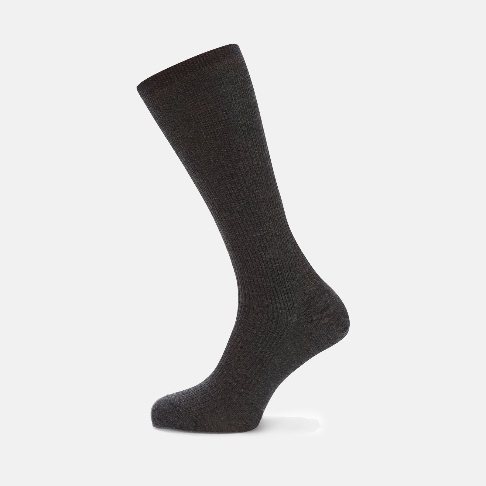 Charcoal Mid-length Merino Wool Socks