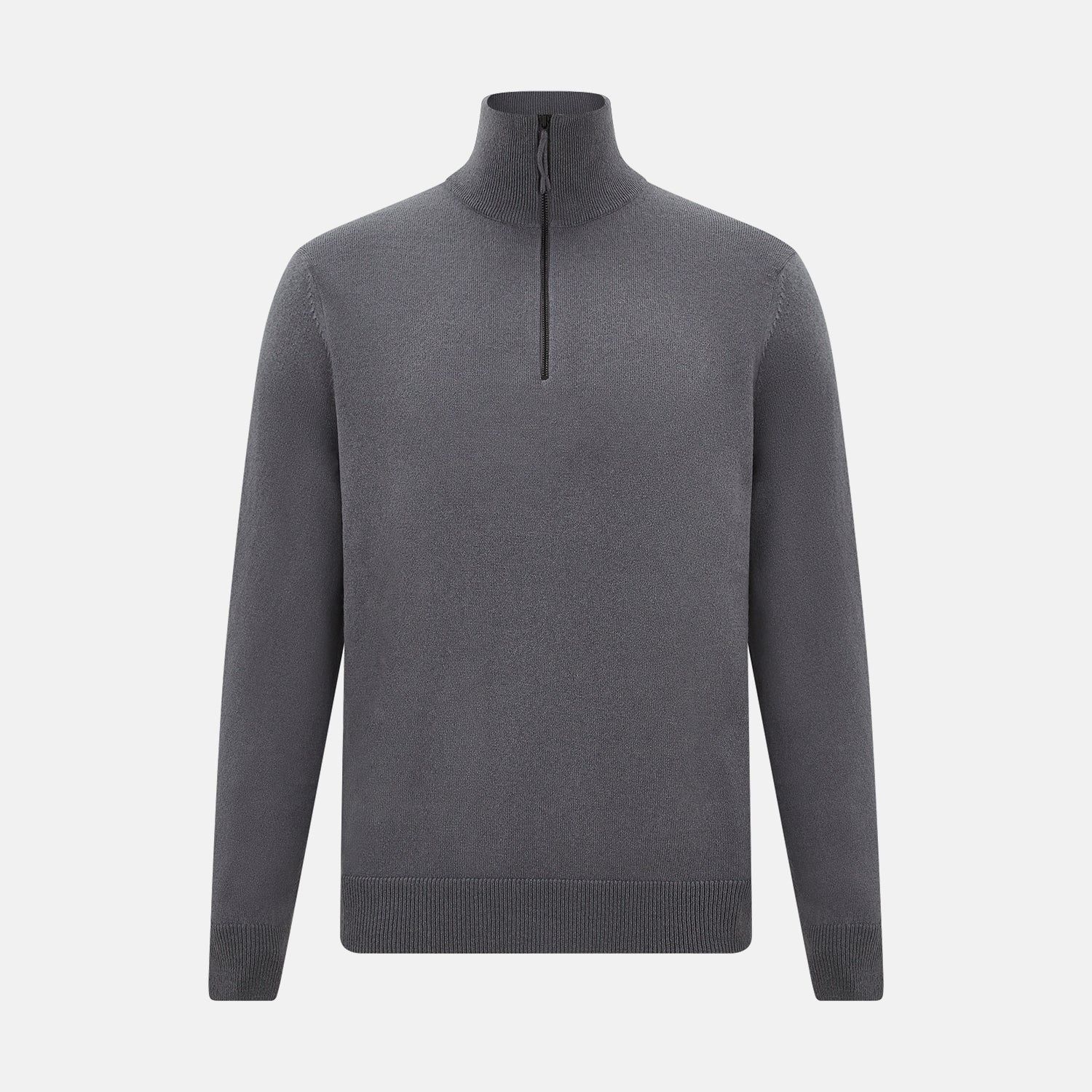 Grey Half-zip Cashmere Jumper