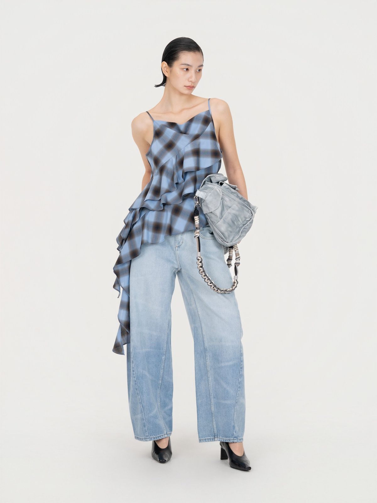ASYMMERTRICAL RUFFLE TOP