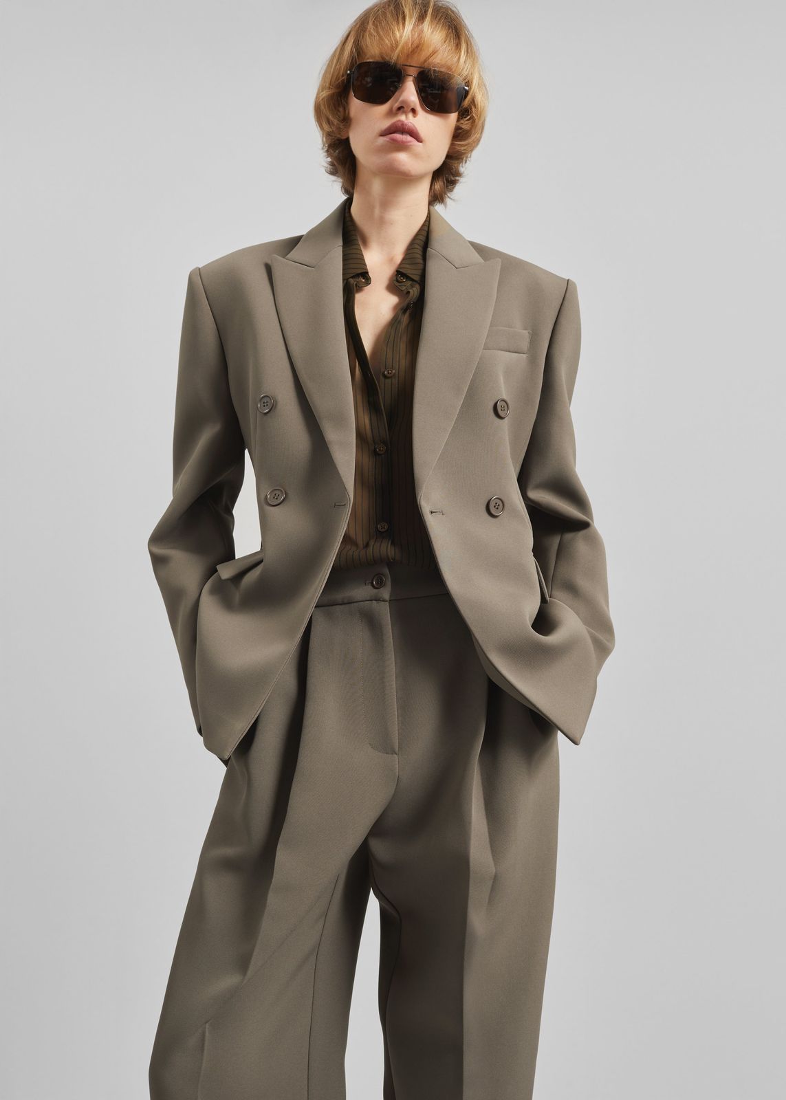 Doyer Cinched Blazer - Moss Green