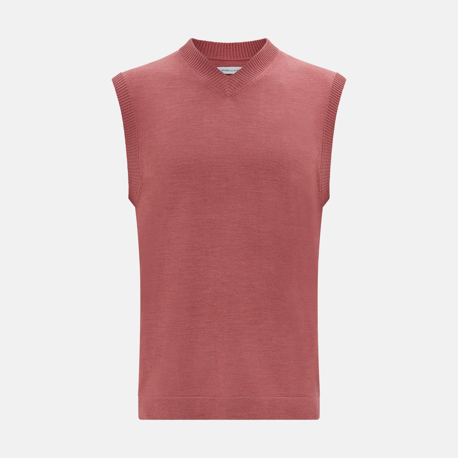 Antique Pink Fine Merino V-neck Vest