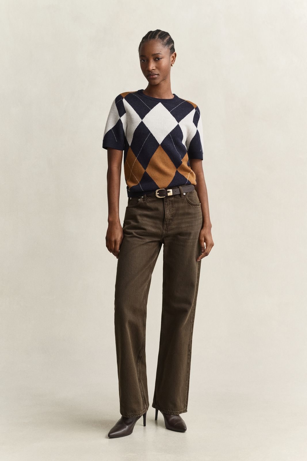 Relaxed Colored Jeans - SHADOW BROWN