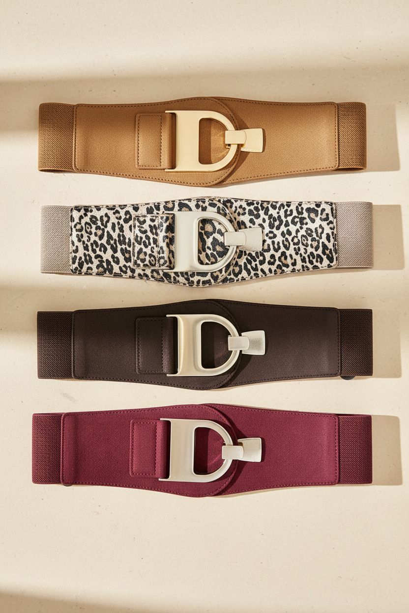 D Buckle Waist Cincher Belt