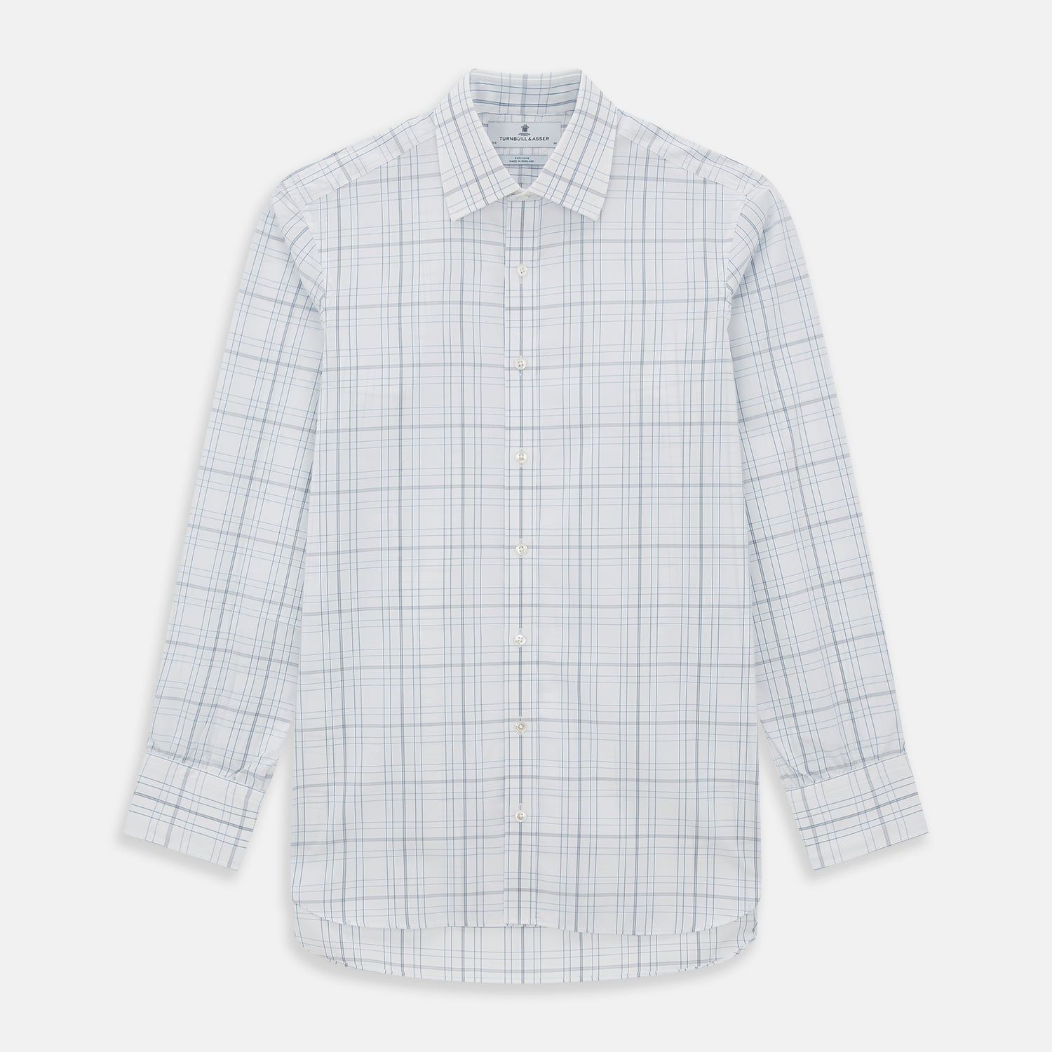 Blue And Grey Multi Check Mayfair Shirt