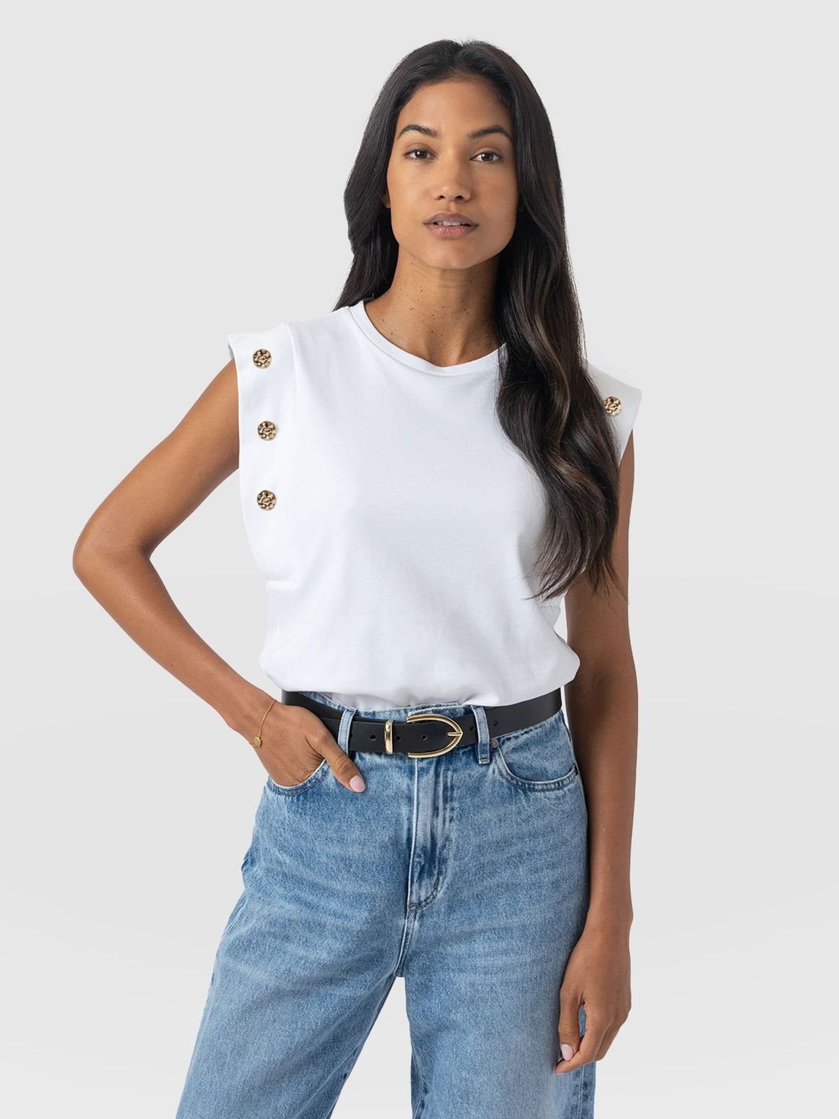 Rowan Tee - White Molten