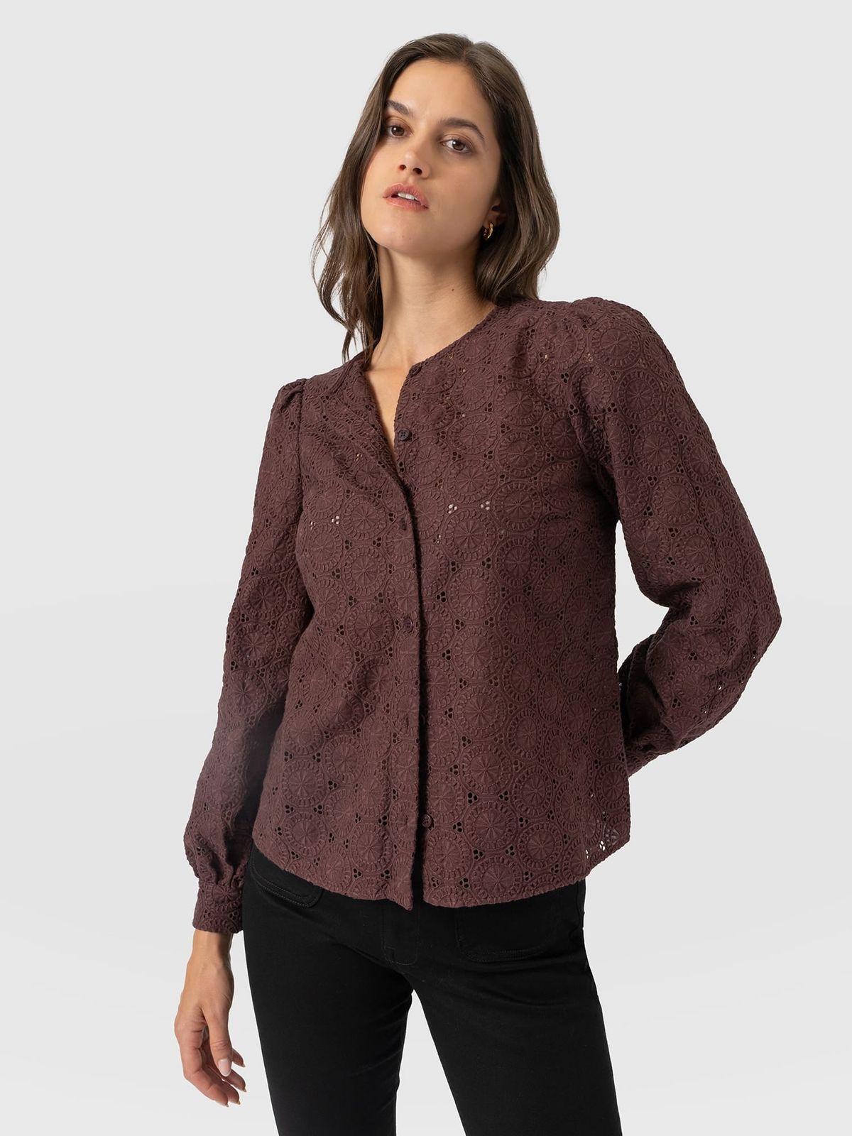 Tabitha Blouse - Maroon