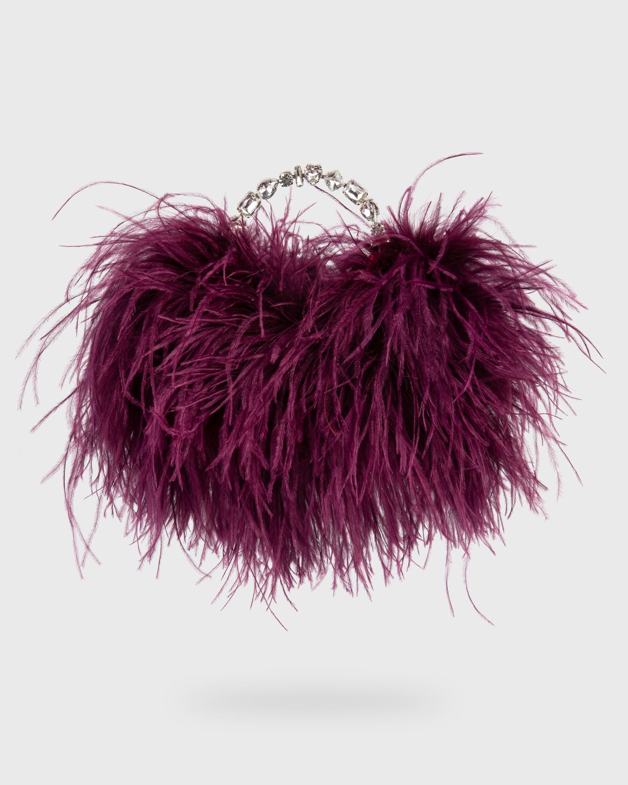 Plum Taliya Feather Pouch