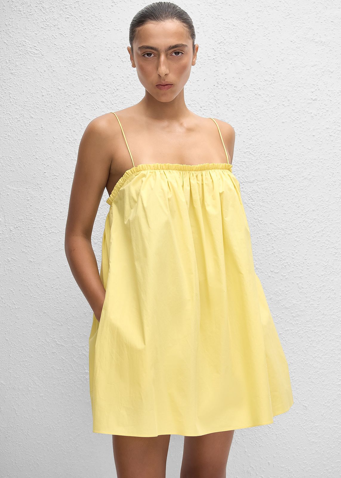 Matteau Frill Cami Mini Dress - Limoncello