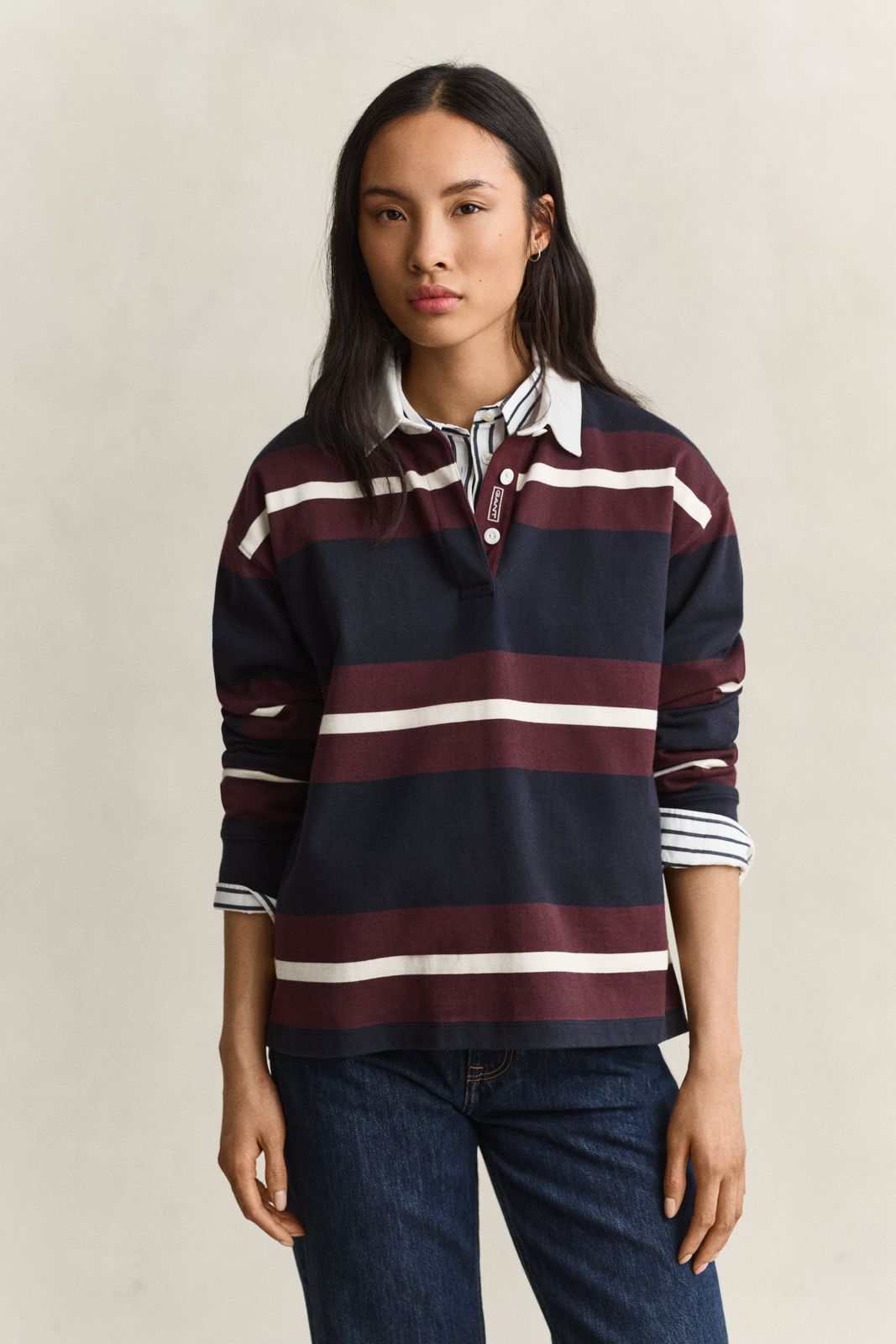 Striped Heavy Rugger - EVENING BLUE