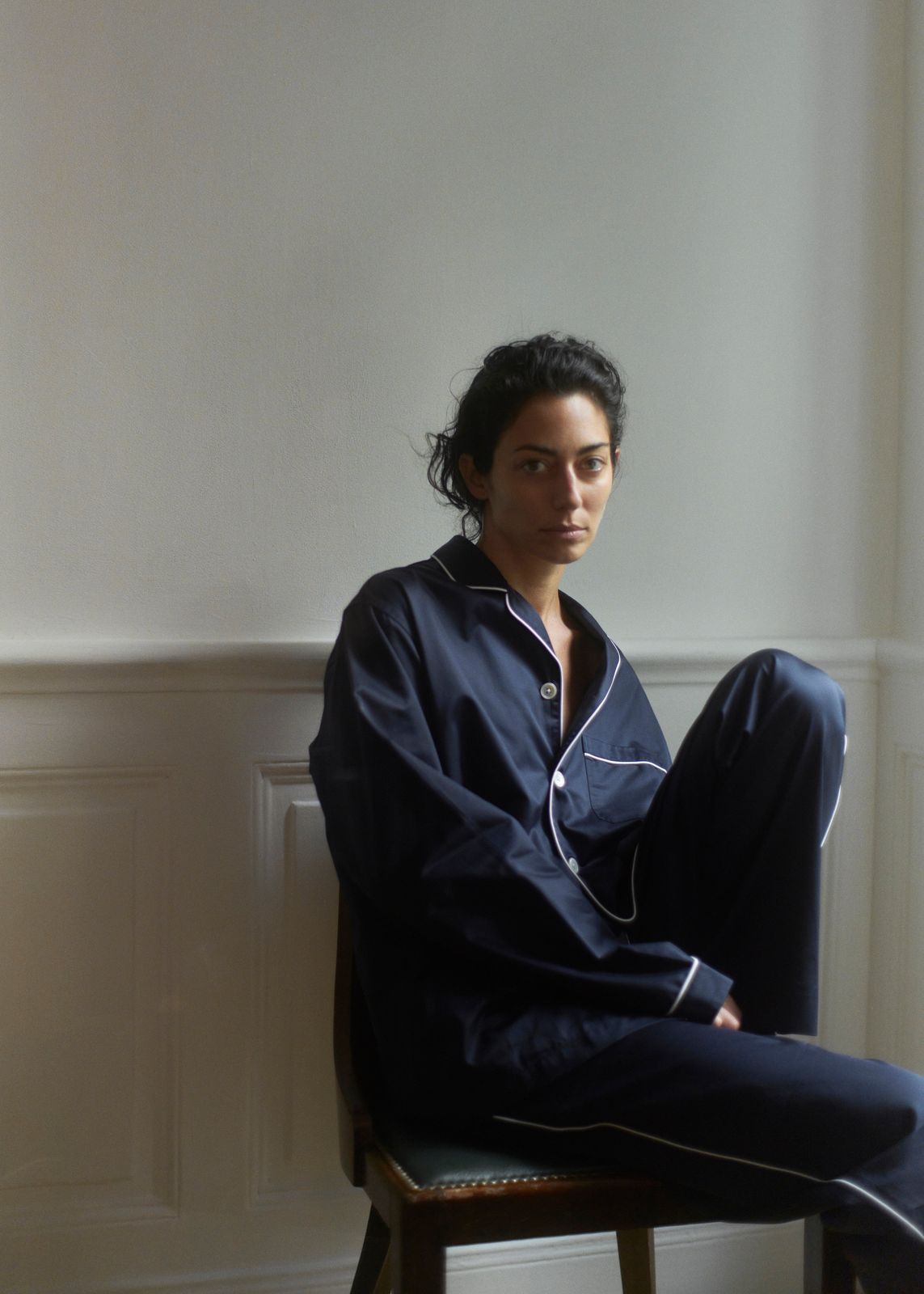 Tekla Sateen Pyjama Shirt - Chelsea