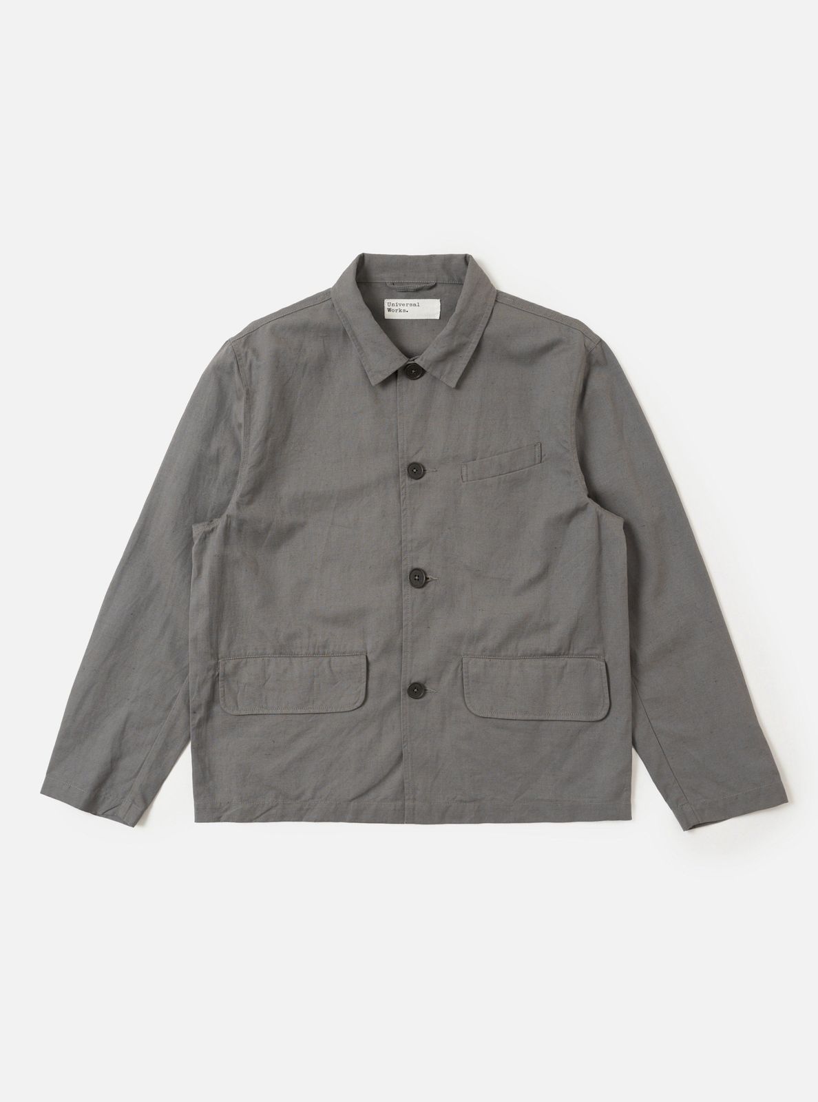 Mid Grey Linen Slub Weave Franck Jacket