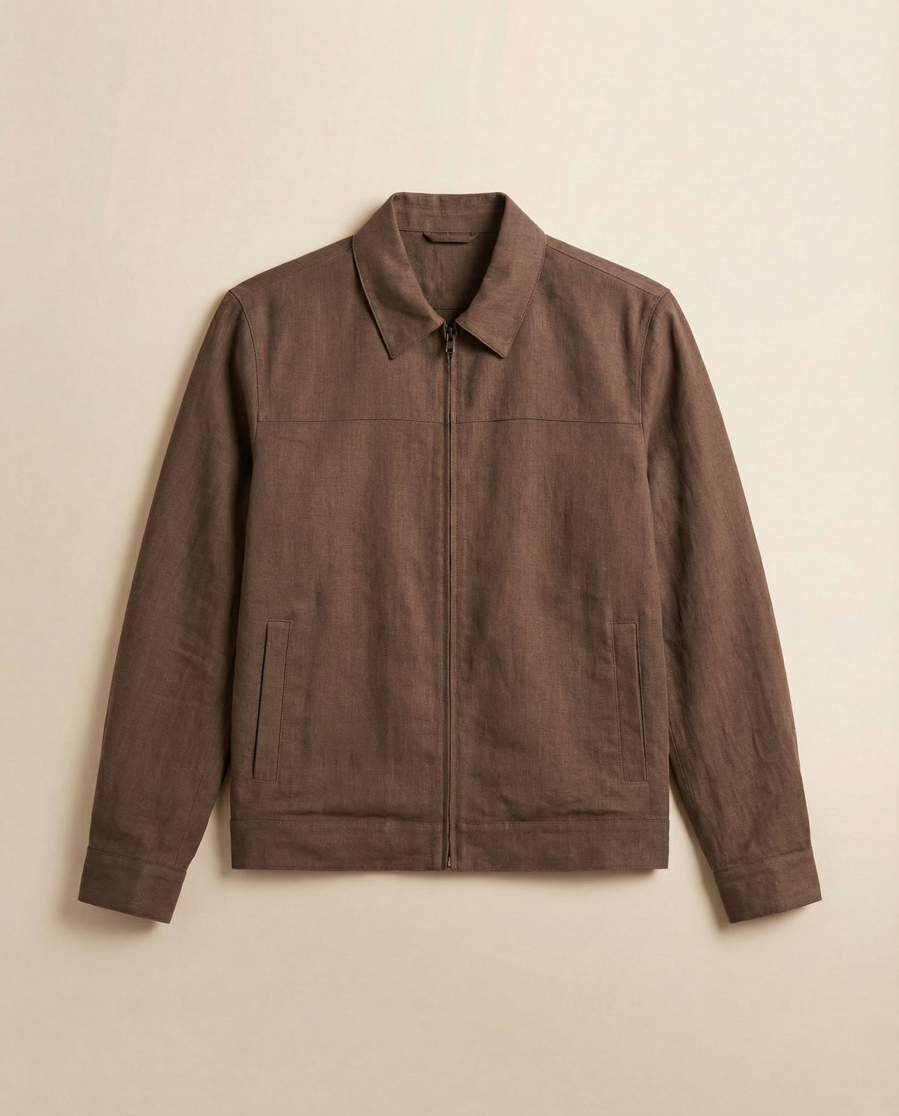 Linen Shirt Collar Jacket