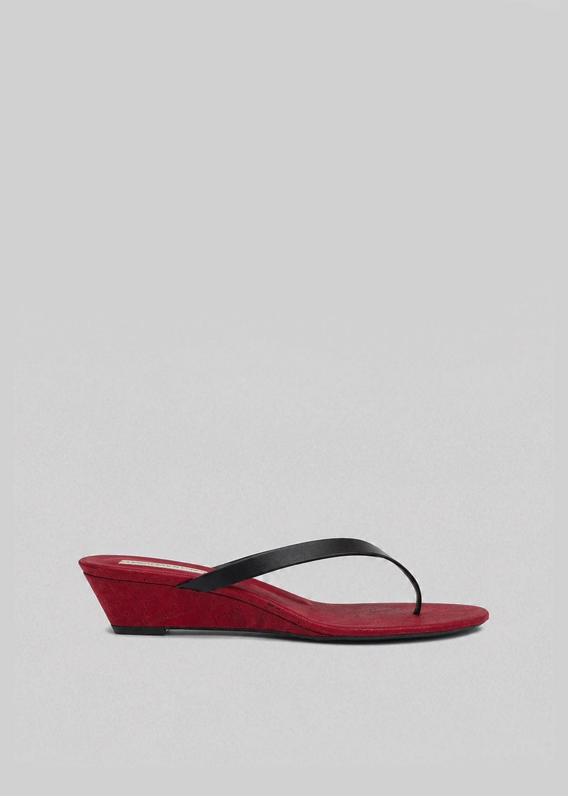 Christopher Esber Scala Cork Wedges - Flame/Black