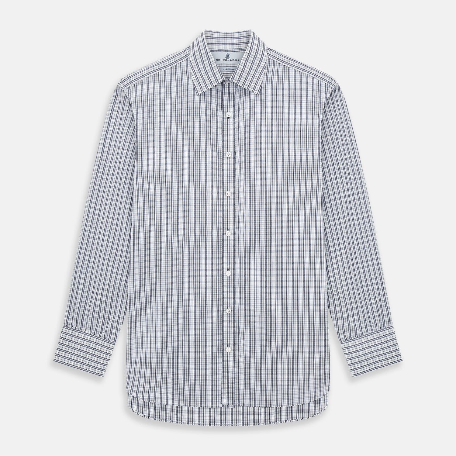 Navy Multi Check Mayfair Shirt