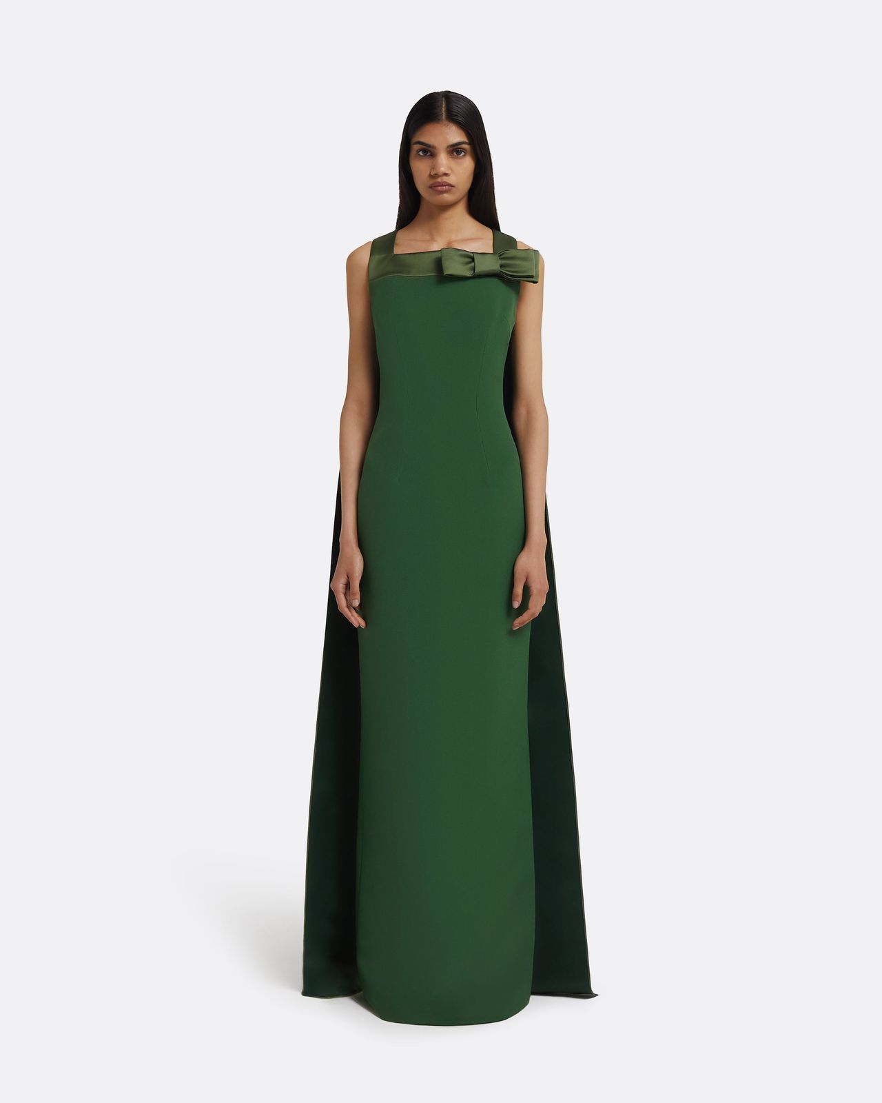 Harley Long Dress in Moss Green