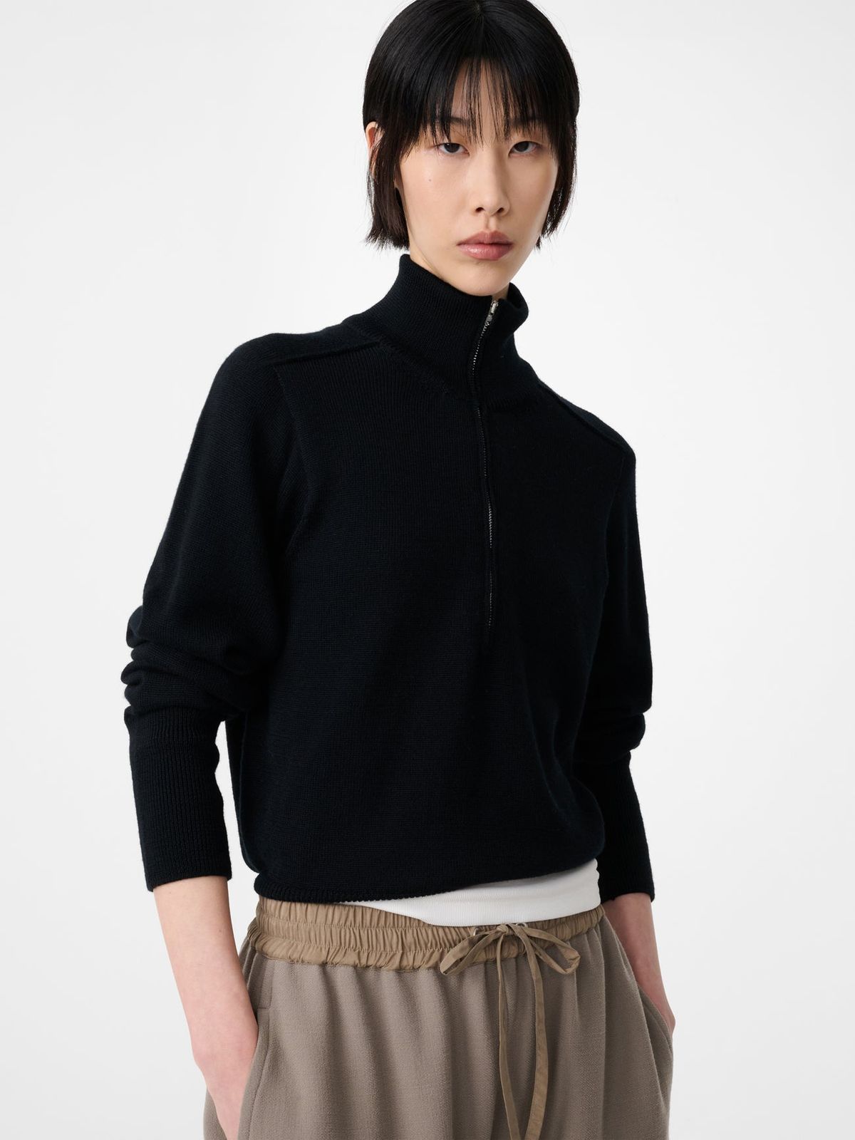 Maren Knit Polo In Black