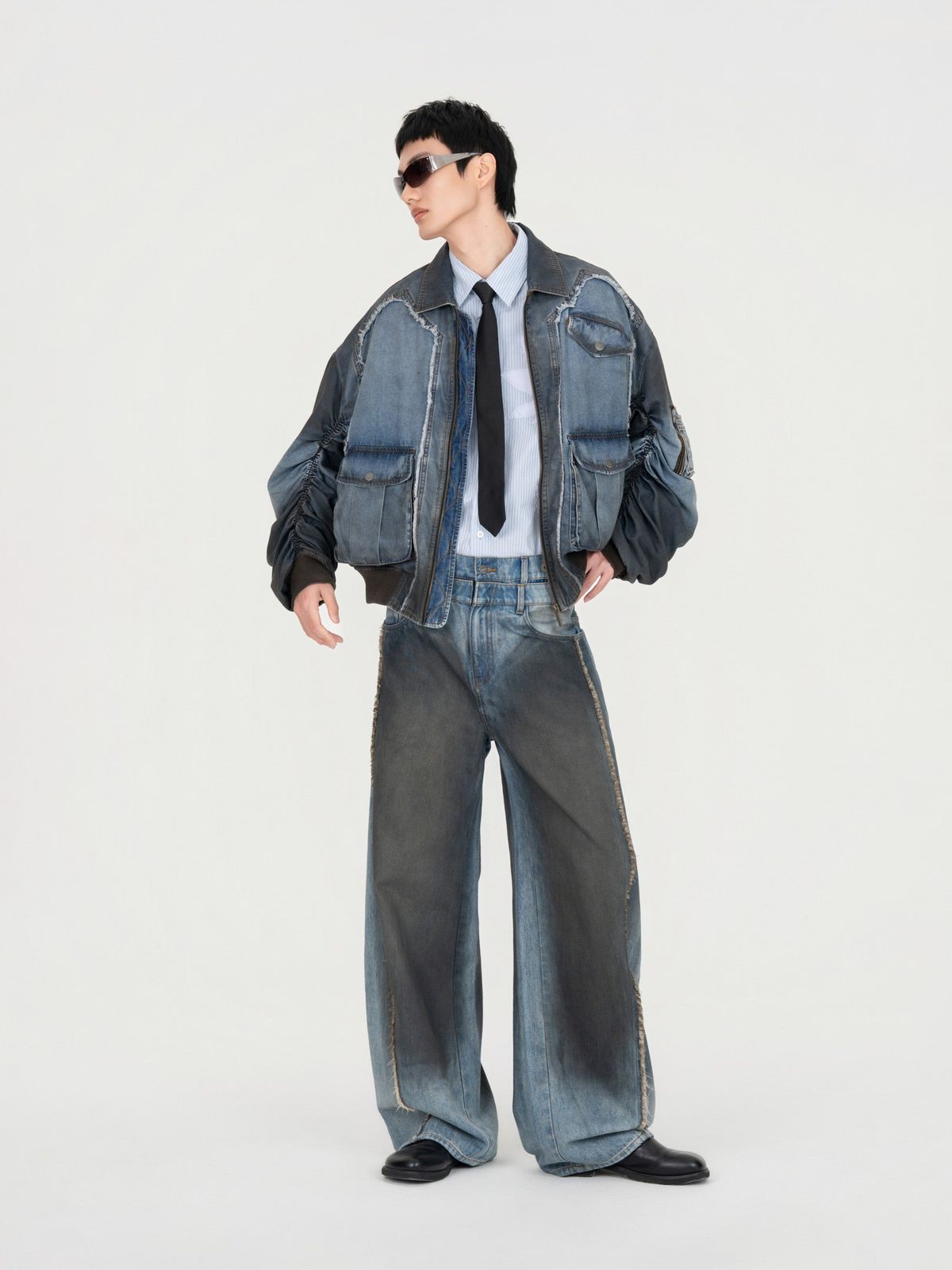INDIGO GRADIENT DENIM JACKET