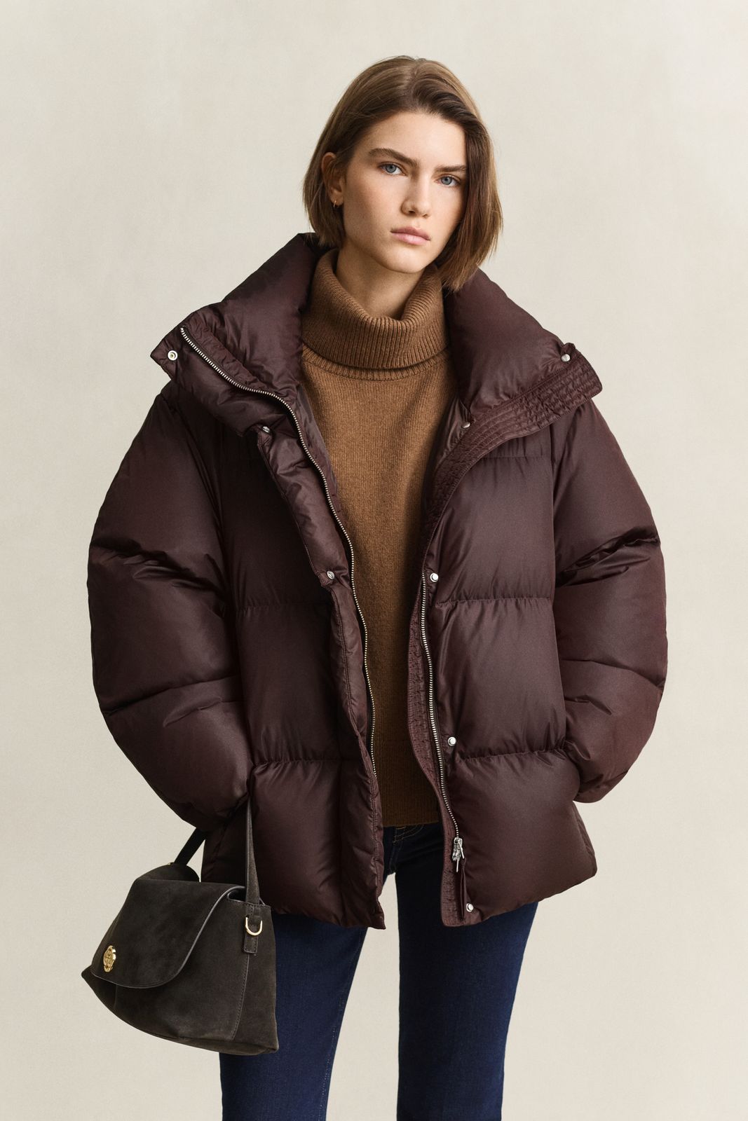 Down Jacket - DEEP BROWN