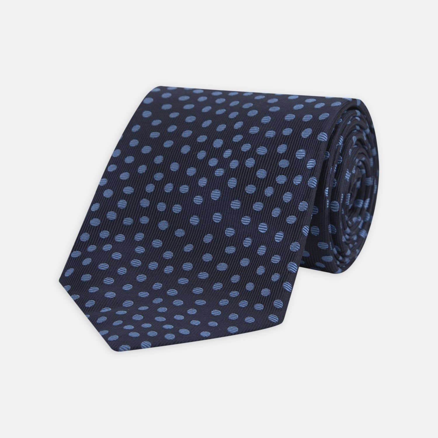 Navy And Blue Paint Spot Silk Tie