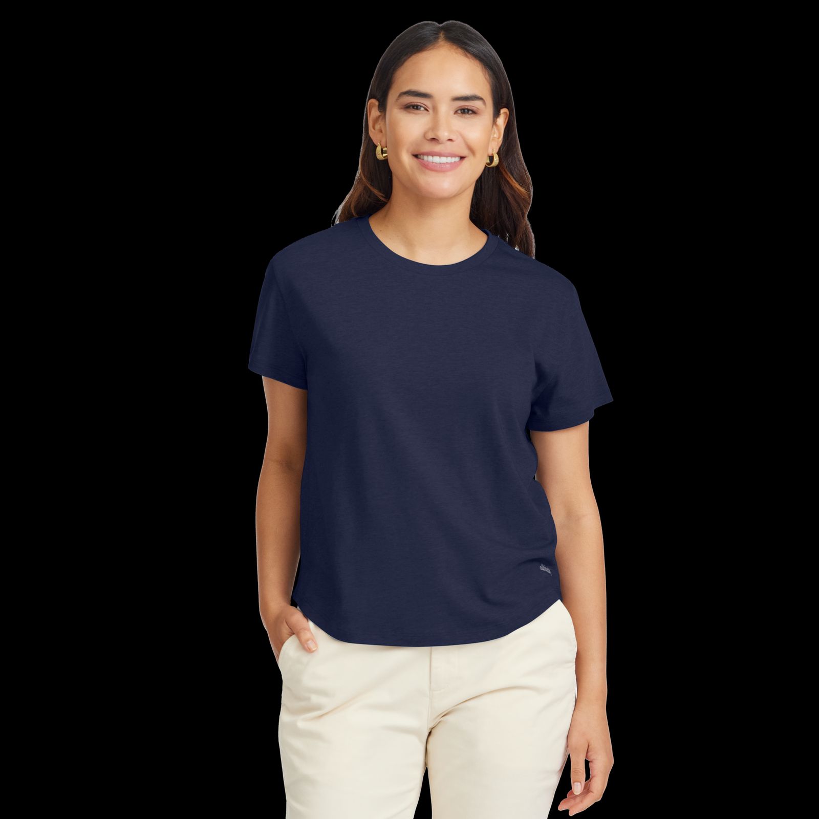 Women's Soft Merino Tee - Deep Navy